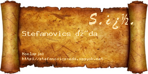 Stefanovics Éda névjegykártya